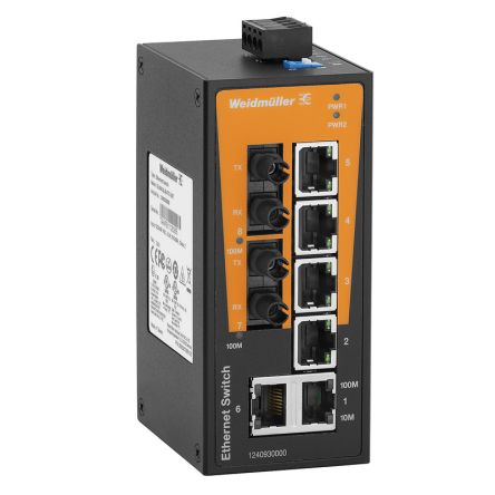 Weidmüller Unmanaged 6 x RJ45 Port Network Switch [1286570000]; 287-5442