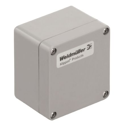 Weidmüller Klippon POK Series Grey Glass Fibre Reinforced Polyester Enclosure, IP66, Grey Lid, 80 x 75 x 55mm [1305810000]; 287-5451