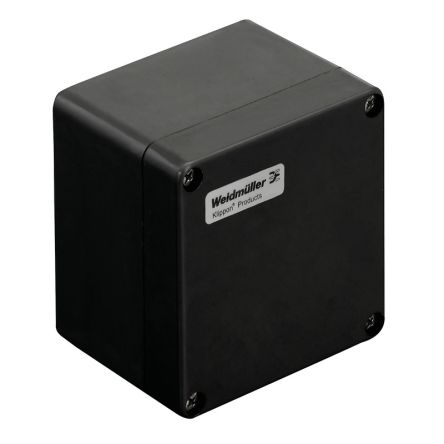 Weidmüller Klippon POK Series Black Glass Fibre Reinforced Polyester Enclosure, IP66, Grey Lid, 122 x 120 x 90mm [1306050000]; 287-5460