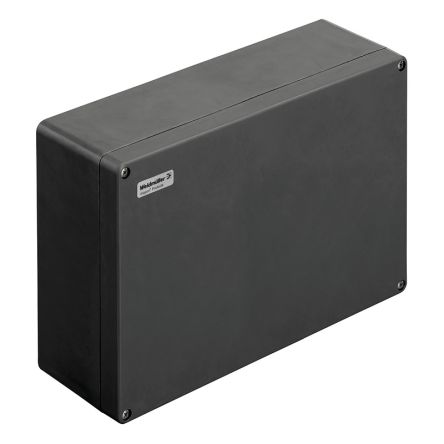 Weidmüller Klippon POK Series Black Glass Fibre Reinforced Polyester Enclosure, IP66, Grey Lid, 400 x 250 x 120mm [1306130000]; 287-5463