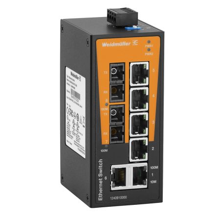 Weidmüller Unmanaged 6 x RJ45 Port Network Switch [1412110000]; 287-5484