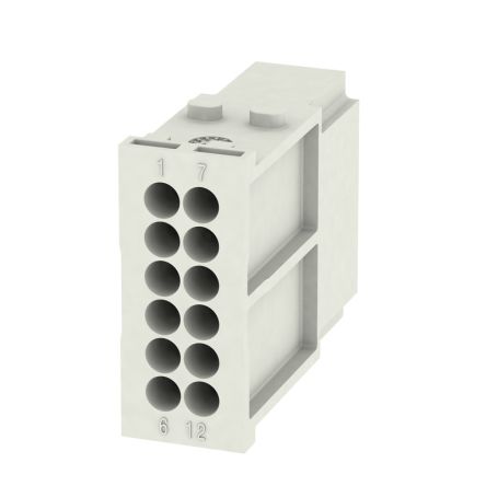 Weidmüller Heavy Duty Power Connector Insert, 10A, Male, ModuPlug Series, 12 Contacts [1428840000]; 287-5486