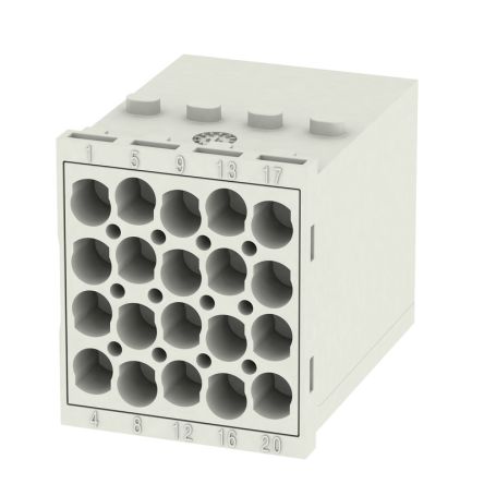 Weidmüller Heavy Duty Power Connector Insert, 16A, Male, ModuPlug Series, 20 Contacts [1428910000]; 287-5492