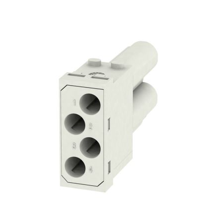 Weidmüller Heavy Duty Power Connector Insert, 40A, Male, ModuPlug Series, 4 Contacts [1428950000]; 287-5494