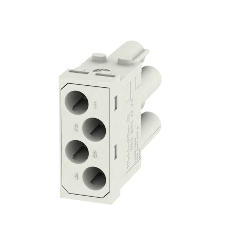 Weidmüller Heavy Duty Power Connector Insert, 40A, Female, ModuPlug Series, 4 Contacts [1428970000]; 287-5495
