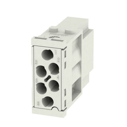 Weidmüller Heavy Duty Power Connector Insert, 16A, Male, ModuPlug Series, 6 Contacts [1429360000]; 287-5504