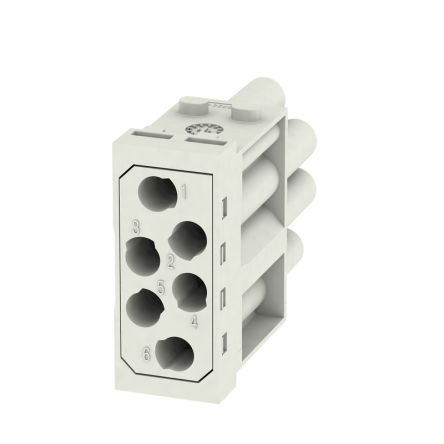 Weidmüller Heavy Duty Power Connector Insert, 16A, Female, ModuPlug Series, 6 Contacts [1505660000]; 287-5516