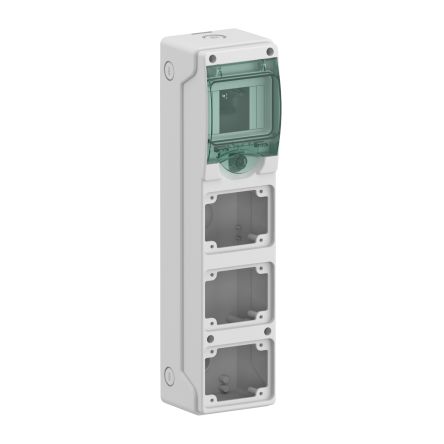Schneider Electric Polymer White Rectangular Adaptable Enclosure Box, 98mm x 392mm x 99mm [13152M]; 287-5943