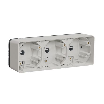 Schneider Electric White 3 Gang Plug Socket, Indoor, Outdoor Use [MUR39913]; 287-6007