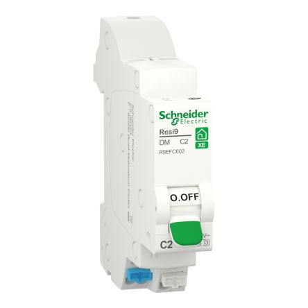 Schneider Electric Resi9 Resi9 XE DM MCB, 1P, 25A Curve C, 230V AC, 3000 A Breaking Capacity [R9EFC625]; 287-6045