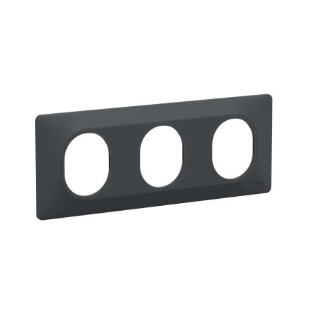 Schneider Electric Anthracite, 3 Gang, Ovalis C Series [S340706]; 287-6121