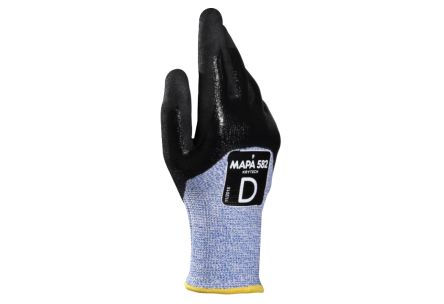 Mapa KRYTECH 582 Black/Blue Nitrile Assembly, Automotive Industry, Construction, Emergency Services Work Gloves, Size 11 [3458203 / 11]; 287-7006
