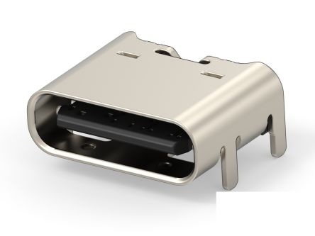 TE Connectivity Straight, Top Mount, Receptacle- Single Port Type C 2.0 USB C Connector [2479774-1]; 287-7366