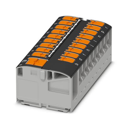 Phoenix Contact Distribution Block, 19 Way, 1 → 6mm², 24A, 450 V, Black [1019651]; 287-7608
