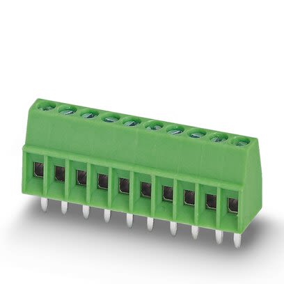 Phoenix Contact MPT Series PCB Terminal Block, 12-Contact, 2.54mm Pitch, Wave Soldering, 1-Row, Screw Termination [1700900]; 287-7791