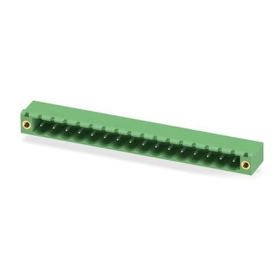 Phoenix Contact MSTB Series Straight Wave Soldering Mount PCB Header, 16 Contact(s), 5.08 mm Pitch, 1 Row(s), Shrouded [1776647]; 287-7798