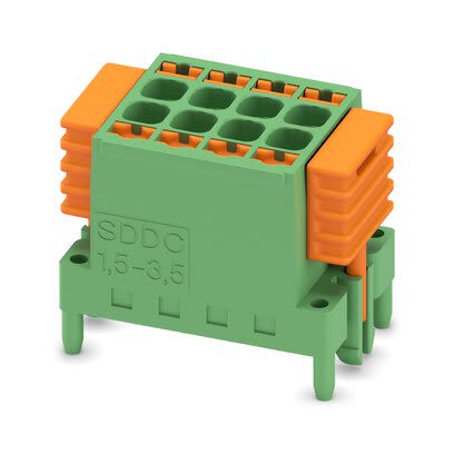 Phoenix Contact SDDC Series PCB Connector, 8-Contact, 3.5mm Pitch, Flange Mount, 2-Row, Push In Spring Termination [1848668]; 287-7817