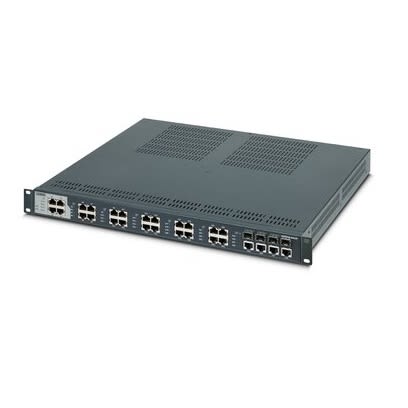 Phoenix Contact FL SWITCH Series Rack Mount Industrial Ethernet Switch, 24 RJ45 Ports, 10/100Mbit/s Transmission, 48V dc [2891072]; 287-7867