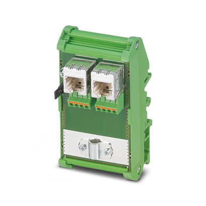 Phoenix Contact FL-PP Series Cat5e 8 Port RJ45 Patch Panel Shielded Green [2903532]; 287-7877