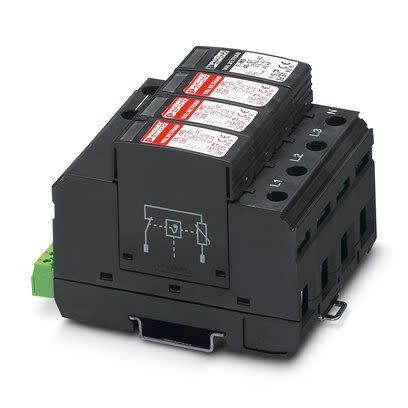 Phoenix Contact, VAL Surge Arrester 275 V ac Maximum Voltage Rating 80A Maximum Surge Current Surge Suppressor [2908476]; 287-7882