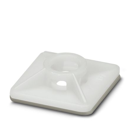 Phoenix Contact Self Adhesive Clear Cable Tie Mount 19 mm x 19mm, 4mm Max. Cable Tie Width [3240706]; 287-7889