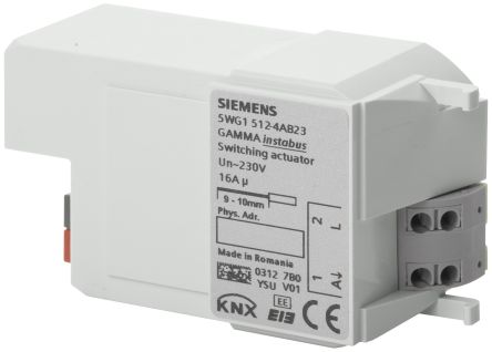 Siemens RL 512 Series Adapter for Use with Ap 118 Control Module Box Or Ap 641 Room Control Box, Relay, 230 V ac [RL 512/23 / 5WG1512-4AB23]; 287-8633