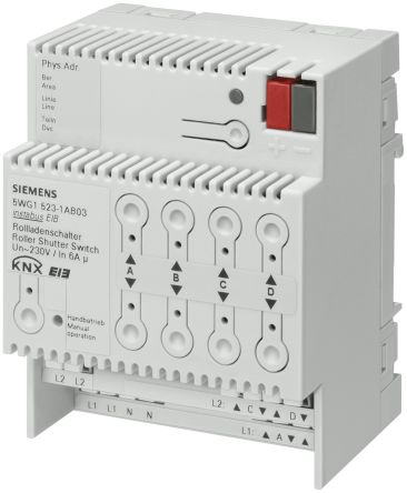Siemens N 523 Series Adapter for Use with Roller Shutter Drives, 2-Pole, AC, 230 V ac [N 523/03 / 5WG1523-1AB03]; 287-8642