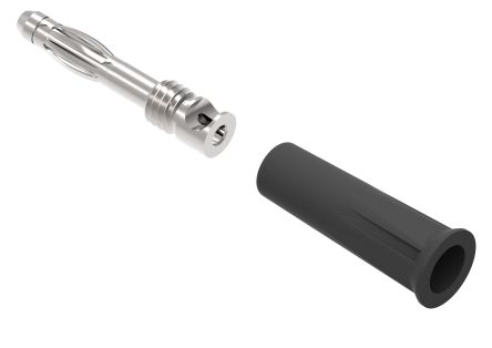 Electro PJP Black Male Banana Plug, 4 mm Connector, Screw Termination, 36A, 30/60V ac/dc, Nickel Plating [1010-I-N]; 287-8960