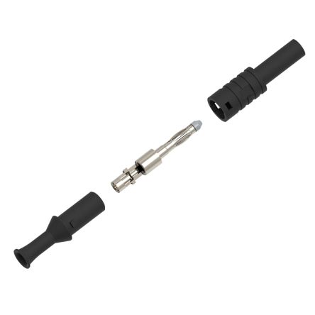 Electro PJP Black Male Banana Plug, 4 mm Connector, Solder Termination, 36A, 1kV, Nickel Plating [1065/S-N]; 287-8969