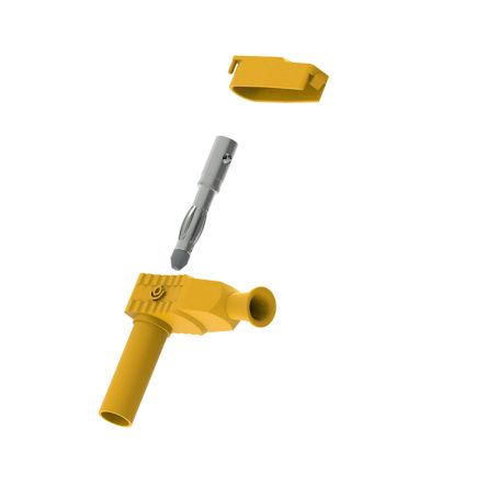 Electro PJP Yellow Male Banana Plug, 4 mm Connector, Solder Termination, 20A, 1kV, Nickel Plating [1067/S-J]; 287-8971