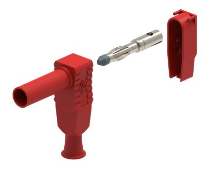 Electro PJP Red Male Banana Plug, 4 mm Connector, Solder Termination, 20A, 1kV, Nickel Plating [1067/S-R]; 287-8973