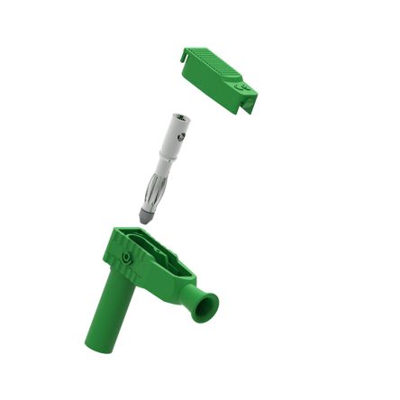 Electro PJP Green Male Banana Plug, 4 mm Connector, Solder Termination, 20A, 1kV, Nickel Plating [1067/S-V]; 287-8974