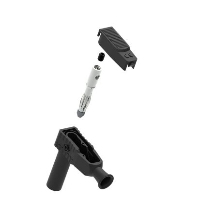 Electro PJP Black Male Banana Plug, 4 mm Connector, Screw Termination, 20A, 1kV, Nickel Plating [1067-N]; 287-8976