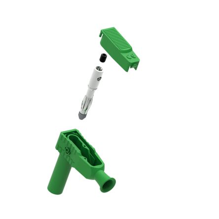 Electro PJP Green Male Banana Plug, 4 mm Connector, Screw Termination, 20A, 1kV, Nickel Plating [1067-V]; 287-8978