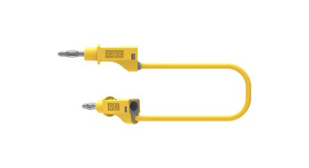 Electro PJP Plug, 12A, 30/60V ac/dc, Yellow, 200mm Lead Length [2110-200J]; 287-8995