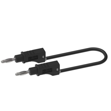 Electro PJP Plug, 12A, 30/60V ac/dc, Black, 50mm Lead Length [2110-50N]; 287-9001