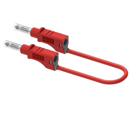 Electro PJP Plug, 12A, 600V, Red, 2m Lead Length [2210/600V-200R]; 287-9009