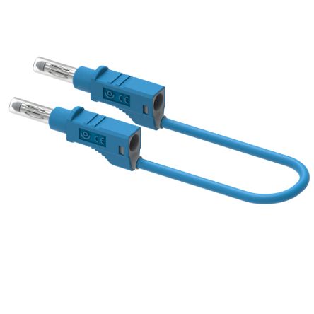 Electro PJP Plug, 12A, 600V, Blue, 50cm Lead Length [2210/600V-50Bl]; 287-9011
