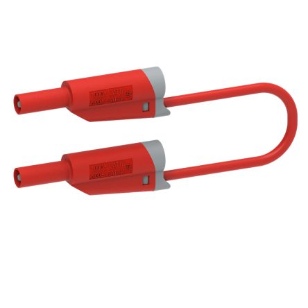 Electro PJP Plug, 12A, 1kV, Red, 2m Lead Length [2710-IEC-200R]; 287-9052