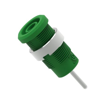 Electro PJP Green Female Banana Socket, 4 mm Connector, Pin Termination, 36A, 1kV, Nickel Plating [3267-I-V]; 287-9063
