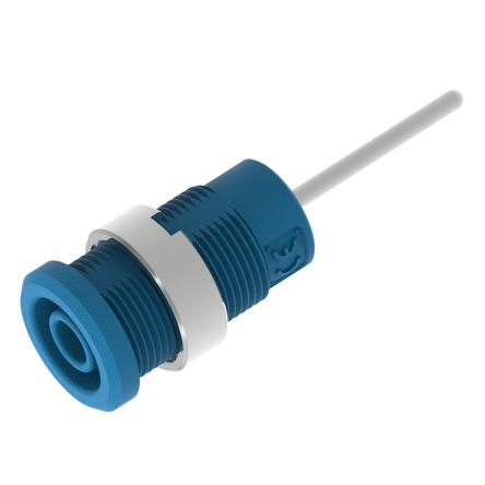 Electro PJP Blue Female Banana Socket, 4 mm Connector, Pin Termination, 36A, 1kV, Nickel Plating [3269-I-Bl]; 287-9064