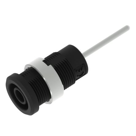 Electro PJP Black Female Banana Socket, 4 mm Connector, Pin Termination, 36A, 1kV, Nickel Plating [3269-I-N]; 287-9069