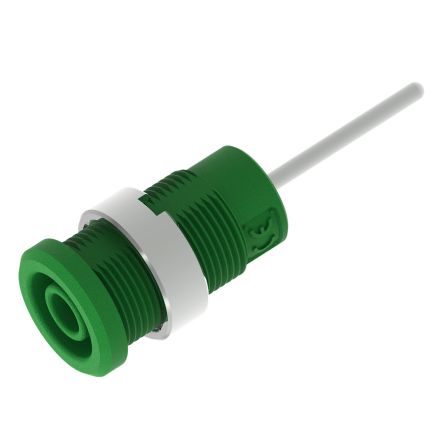 Electro PJP Green Female Banana Socket, 4 mm Connector, Pin Termination, 36A, 1kV, Nickel Plating [3269-I-V]; 287-9070