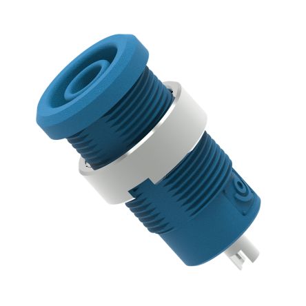 Electro PJP Blue Female Banana Socket, 4 mm Connector, Solder Termination, 25A, 1kV, Nickel Plating [3275-I-Bl]; 287-9078
