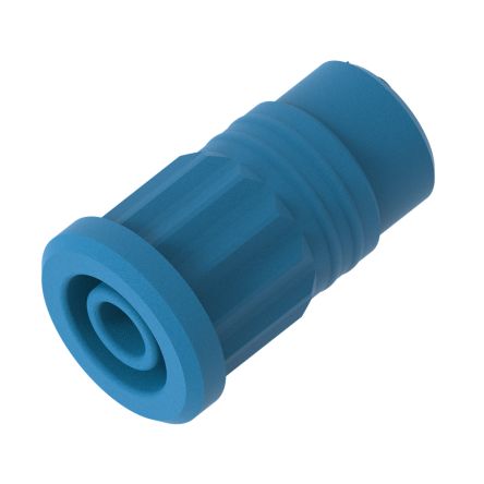 Electro PJP Blue Female Banana Socket, 4 mm Connector, Press Fit Termination, 36A, 1kV, Nickel Plating [3293-Bl]; 287-9111