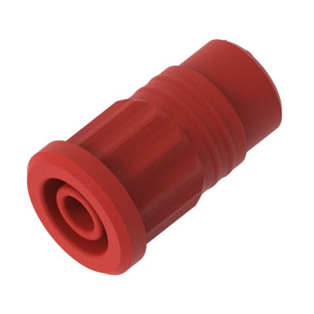Electro PJP Red Female Banana Socket, 4 mm Connector, Press Fit Termination, 36A, 1kV, Nickel Plating [3293-R]; 287-9115