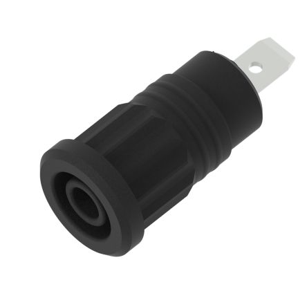 Electro PJP Black Female Banana Socket, 4 mm Connector, Press Fit Termination, 36A, 1kV, Nickel Plating [3294-N]; 287-9121