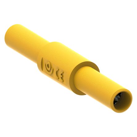 Electro PJP Yellow, Female to Female Banana adapter and Nickel Plated [3310-IEC-J]; 287-9127