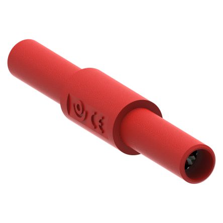 Electro PJP Red, Female to Female Banana adapter and Nickel Plated [3310-IEC-R]; 287-9129