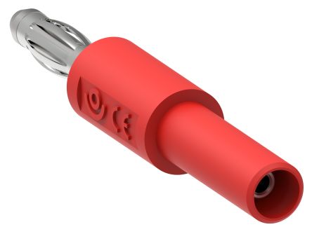 Electro PJP Red, Female to Male Banana adapter and Nickel Plated [Ada1056-R]; 287-9137